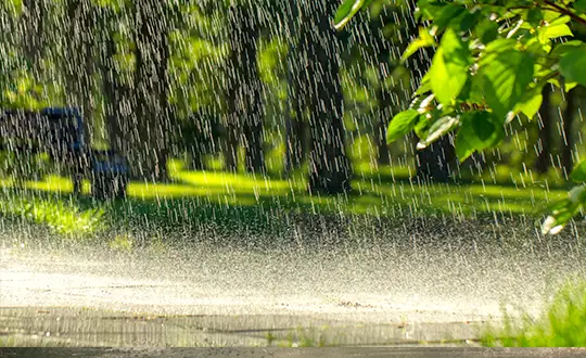 Regen Regen auf der Straße