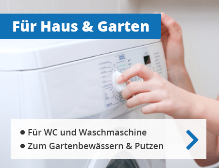 Regenwasseranlagen für WC, Waschmaschine und Gartenbewässerung